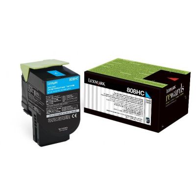 Lexmark 80C8HC0 (808HC) Cyan Original Toner Hıgh Capacity - CX410 / CX510 - 1