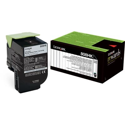 Lexmark 80C8HK0 (808HK) Siyah Orjinal Toner Yüksek Kapasite - CX410 / CX510 (T3302) - 1