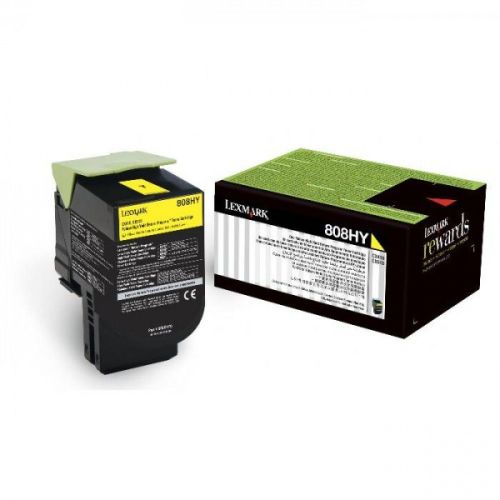 Lexmark 80C8HYE (808HYE) Yellow Original Toner - CX410 / CX510 - 1