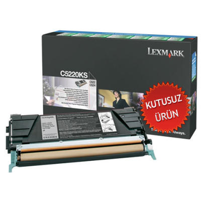 Lexmark C5220KS Black Original Laser Toner - C522 / C524 (Without Box) 