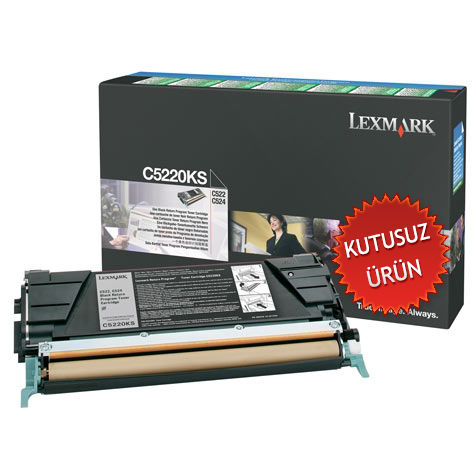 Lexmark C5220KS Black Original Laser Toner - C522 / C524 (Without Box) - 1