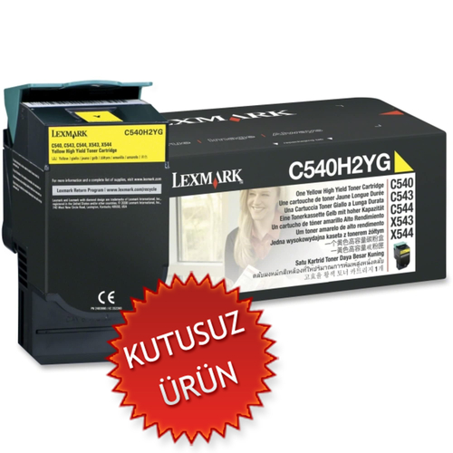 Lexmark C540H2YG Yellow Original Toner High Capacity - C540DW / C543dn (Without Box) - 1