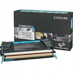 Lexmark C736 C736H1CG Cyan Original Toner-C736 / X736 / X738 