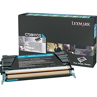 Lexmark C736 C736H1CG Cyan Original Toner-C736 / X736 / X738 - 1