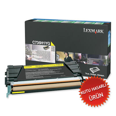 Lexmark C736H1YG Yellow Original Toner - C736 / X736 / X738 (Demaged Box) 