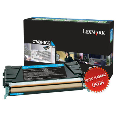 Lexmark C748H1CG Cyan Original Toner - C748de (Damaged Box) 