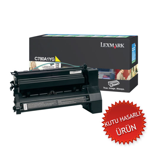 Lexmark C780A1YG Sarı Orjinal Toner - C780 / C782 (C) (T11616) - 1