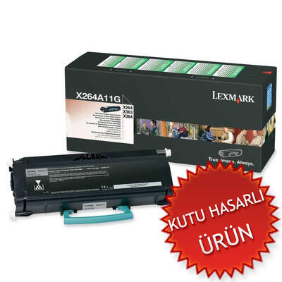 Lexmark X264A11G Black Original Toner - X260 / X264 (Damaged Box) 