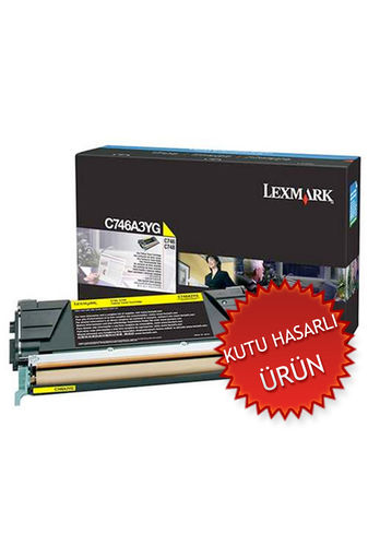 Lexmark X746A3YG Sarı Orjinal Toner - X746DE / X748DE (C) (T12116) - 1