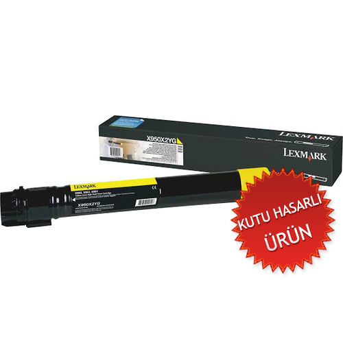 Lexmark X950X2YG Sarı Orjinal Toner - X950de / X952de (C) (T11856) - 1