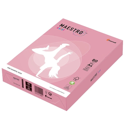 Maestro Color PI25 A4 Pink Photocopy Paper 80g/m² 1 Pack (500 Piece) - 1