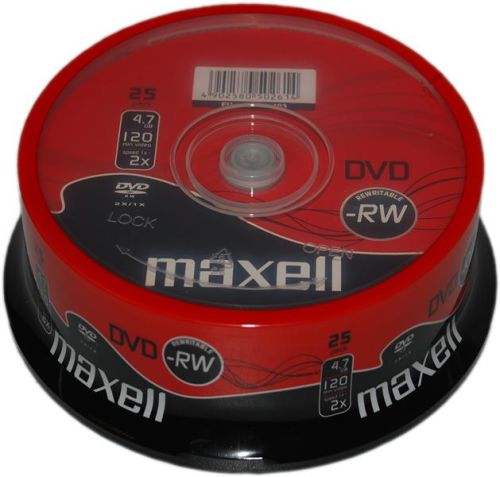 Maxell DVD-RW 4.7 GB 25li Paket Cakebox (275894) (T7010) - 1