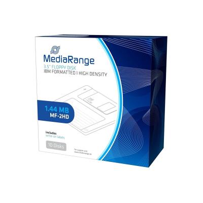 Mediarange MF2HD Disket - IBM Formatted Floppy Disc (1.44MB) Floppy Disk - IBM Formatted Floppy 10-Pack 