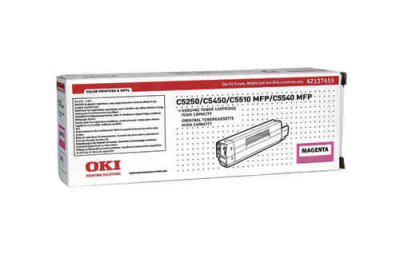 OKI 42127455 Yellow Original Laser Toner - OKI C5250 / C5450 / C5510 