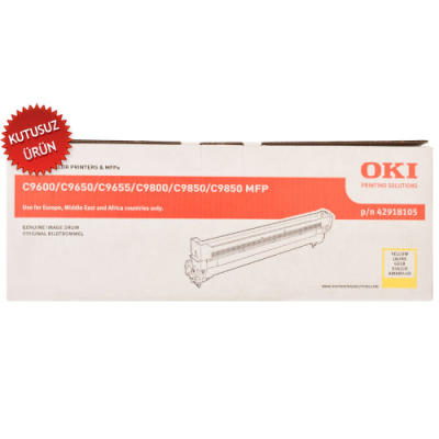 OKI 42918105 Yellow Original Drum Unit - C9600 / C9650 / C9655 / C9800 / C9850 (Without Box) 