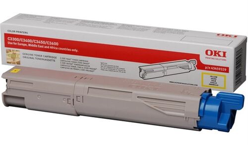 OKI 43459329 Sarı Orjinal Toner - C3300 / C3400 (T14849) - 1