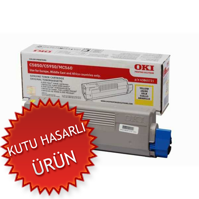 OKI - OKI 43865721 Sarı Orjinal Toner - C5850 / C5950 (C)