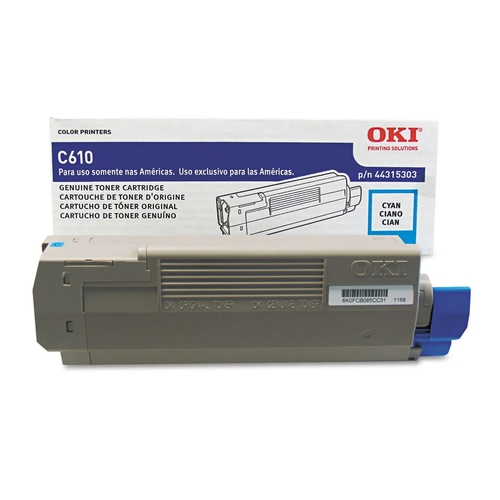 OKI 44315303 Cyan Original Toner - C610N / C610CDN - 1