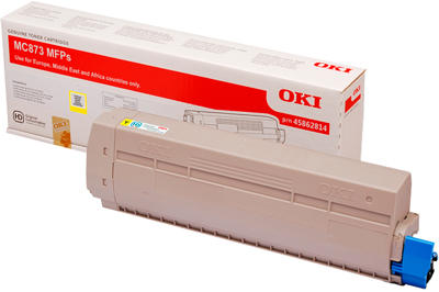 OKI 45862845 MC873 Yellow Original Toner 10.000 Page 