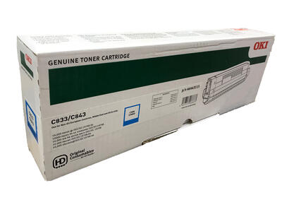 Oki 46443115 Cyan Original Toner - C833 / C843 