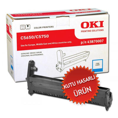 OKI - OKI 43870007 Mavi Orjinal Drum Ünitesi - C5650 / C5750 (C) (T15151)