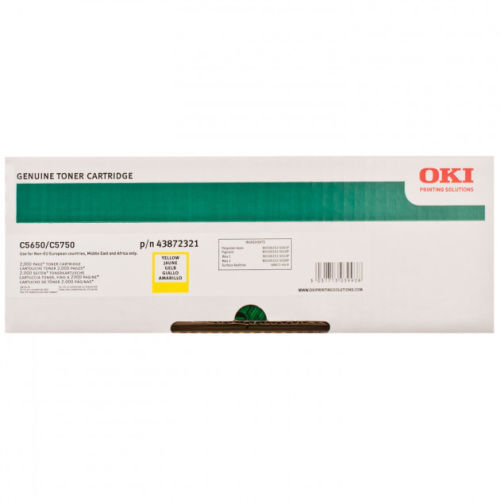 OKI C5650 / C5750 43872321 Yellow Original Toner - 2