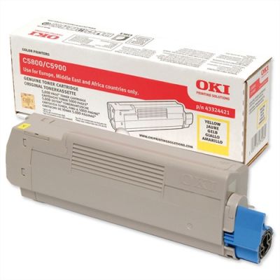 OKI 43324421 Sarı Orjinal Toner - C5800 / C5900 (T6491) - 1