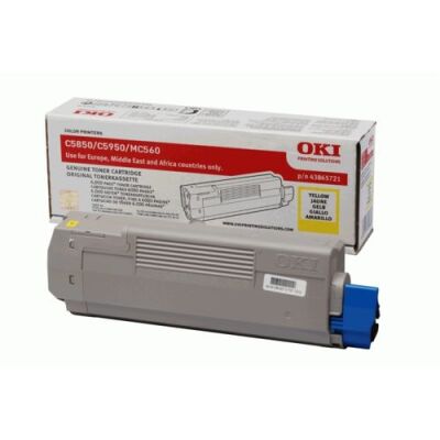 OKI 43865721 Sarı Orjinal Toner - C5850 / C5950 (T12191) - 2