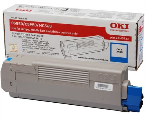 OKI C5850 / C5950 43865723 Cyan Orjiginal Toner