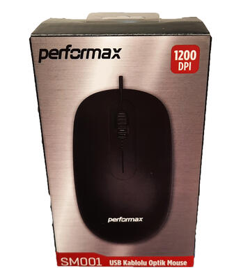 Performax SM001 Wired Black Optical Mouse 