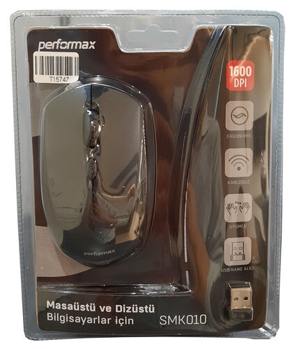 Performax SMK010 Wireless Black Optical Mouse - 1