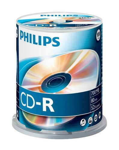 Philips 52X Speed 700 MB CD-R (100'lü Paket) (T16043) - 1