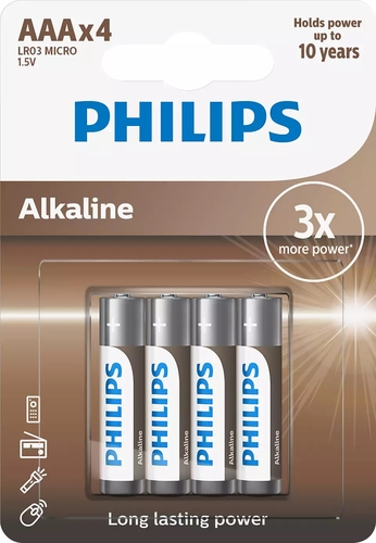 Philips LR03A4B/10 Alkaline Battery AAA 1.5V - 1