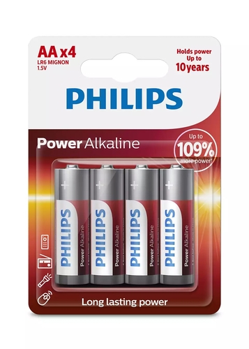 Philips LR6P4B/10 Power Alkaline Battery AA - 1