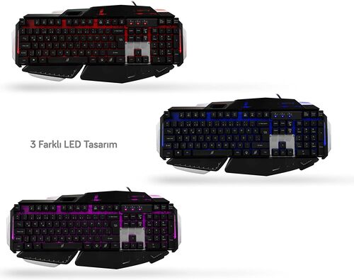 Rampage Claymore Siyah USB Gaming Q Multimedia Keyboard - 7