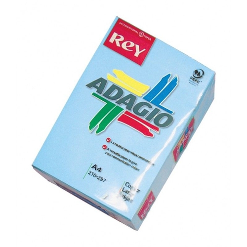 Rey Adagio 906836 A4 Light Blue Photocopy Paper 80g/m² 1 Pack (500 Pieces)