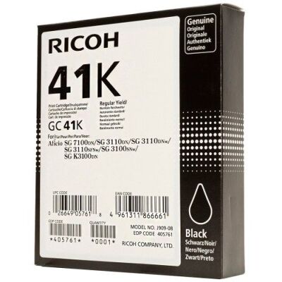 Ricoh GC41K 405765 Geljet Siyah Orjinal Kartuş - SG2100 / SG3110 / SG3100 (T7050) - 2