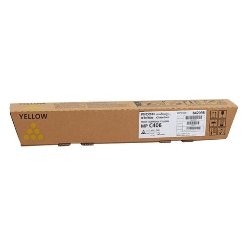 Ricoh 842098 MP-C306, MP-C307, MP-C406 Sarı Orjinal Toner (T12482) - 1