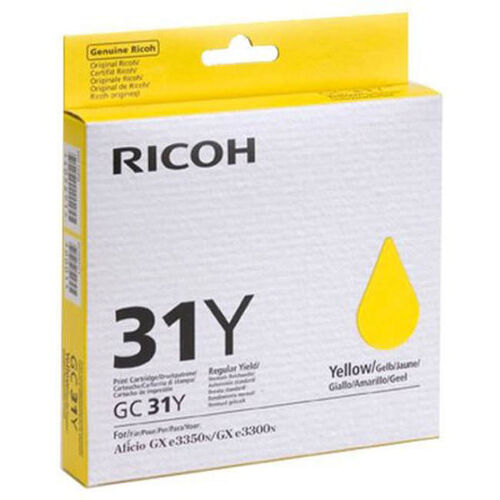 Ricoh GC-31 Sarı Orjinal Kartuş (405691) GXe3300N, GXe3350N, GXe5550N, GXe7770N (T12298) - 1