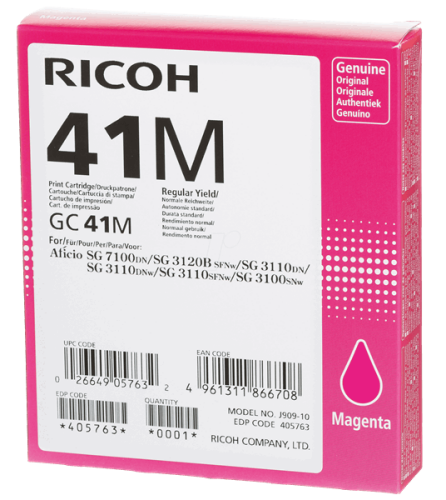 Ricoh GC-41M 405763 Kırmızı Orjinal Kartuş - SG3110 / SG3100 - 1