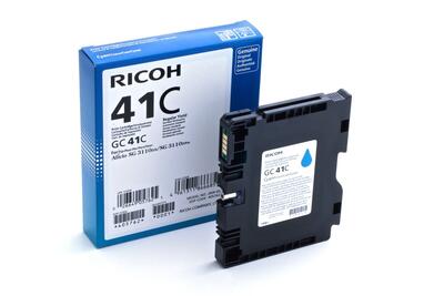 Ricoh GC41C 405762 Geljet Cyan Original Cartridge SG2100 / SG3110 / SG3100 - 1