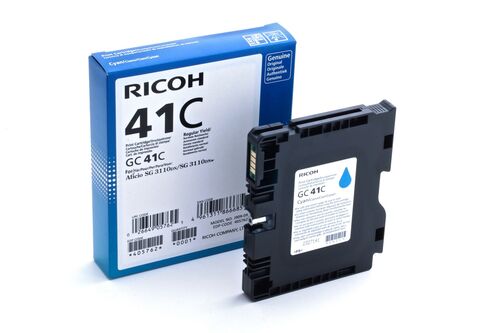 Ricoh GC41C 405762 Geljet Cyan Original Cartridge SG2100 / SG3110 / SG3100 - 1