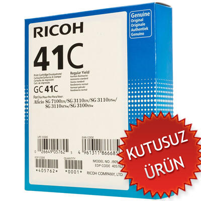 Ricoh GC41C 405766 Geljet Cyan Original Cartridge SG2100 / SG3110 / SG3100 (Without Box) 