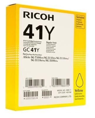 Ricoh GC41Y 405768 / 405764 Geljet Sarı Orjinal Kartuş SG2100 / SG3110 / SG3100 (T11685) - 1