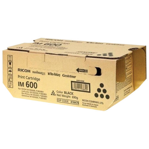 Ricoh IM600 (418478) Black Original Toner - IM550 / P800 / P801