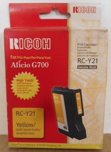 Ricoh RC-Y21 (402277) Sarı Orjinal Kartuş Yüksek Kapasite - G700 - 1