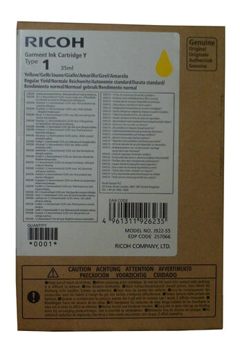 Ricoh Type 1 257066 Yellow Original Toner - Ri1000 - 1