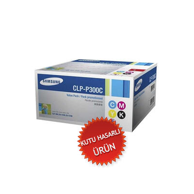 Samsung CLP-P300C/SEE 4PK Original Toner - CLP300 (Damaged Box) 