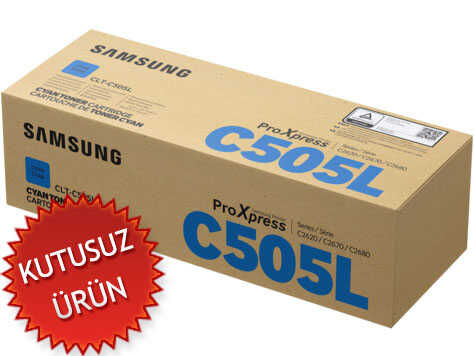 Samsung CLT-C505L/ELS Cyan Original Toner (SU037A) - ProXpress SL-C2620DW (Without Box) - 1