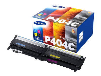 SAMSUNG - Samsung CLT-P404C/SEE (SU370A) 4 Pack Original Toner - Xpress SL-C430 / SL-C480